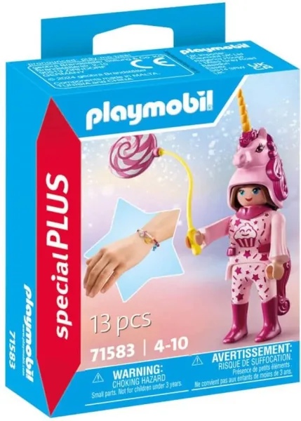 Playmobil niña con traje de unicornio