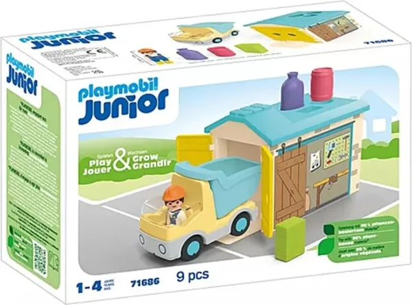 Playmobil junior camión con garaje