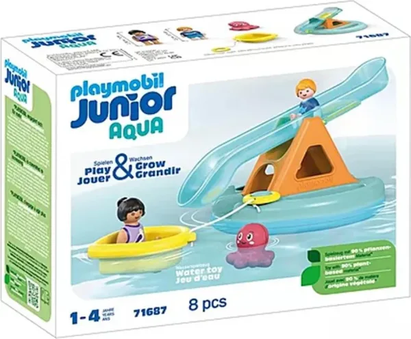 Playmobil junior aqua: isla de baño con tobogán