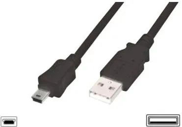 Cable usb 2.0 equip tipo a -  b mini (5pin) 1.8m