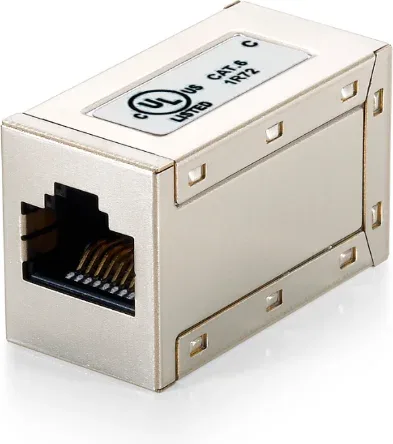 Adaptador rj45 equip cat6 apantallado hembra hembra