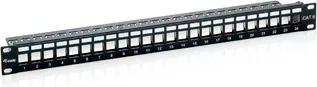 Patch panel equip vacio cat.6 24 puertos keystone 1u