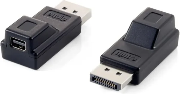 Adaptador DisplayPort a mini dp equip macho - hembra - negro