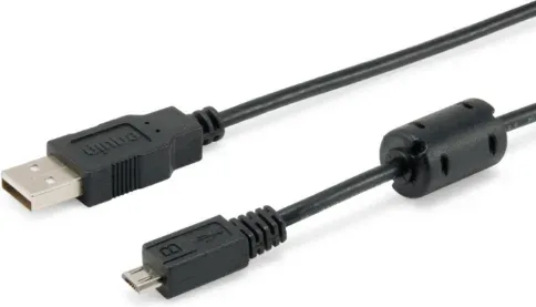 Cable usb 2.0 equip tipo a -  micro usb tipo b 1.8m con ferrita