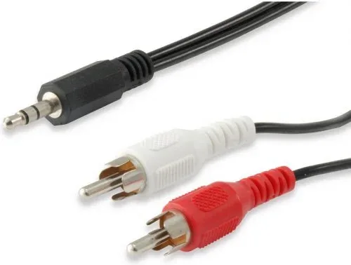 Cable audio equip mini jack 3.5mm macho a 2 rca macho 2.5m