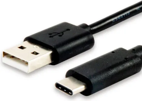 Cable equip usb 2.0 tipo a macho -  tipo c macho 1 m