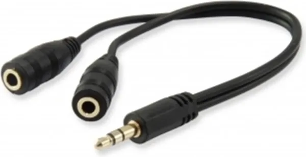 Cable audio equip mini jack 3.5mm macho a 2 jack 3.5mm hembra