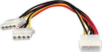 Duplicador cable de alimentacion atx  equip conector molex 5.25 x2