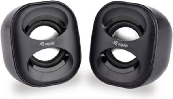 Altavoces 2.0 equip life mini 6w rms color negro jack 3.5 pulgadas alimetancion USB