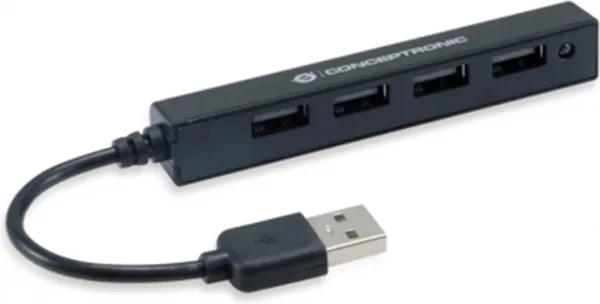 Hub USB 2.0 conceptronic hubbies05b 4 puertos