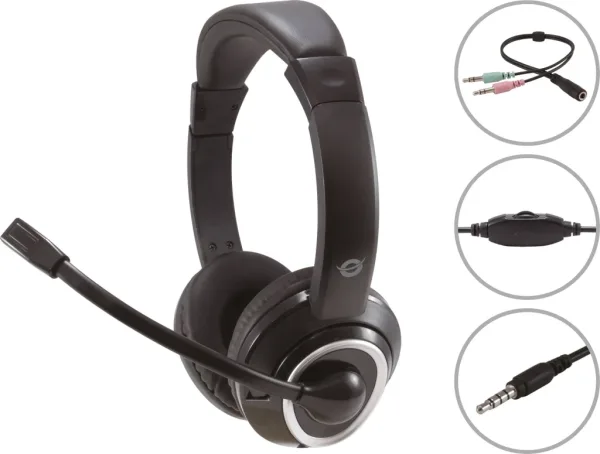 Auricular conceptronic polona02ba - jack 3.5mm - microfono - control volumen