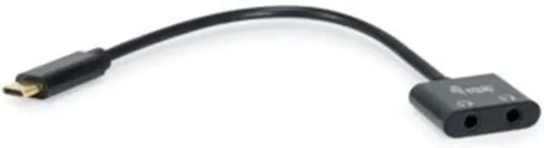 Adaptador equip USB tipo c a jack 3.5mm dual