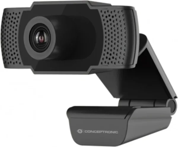 Webcam fhd conceptronic amdis01b - 1080p - usb - 30 fps - angulo vision 90º - foco manual - microfono integrado