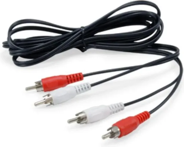 Cable 2x rca equip 2.5m - macho -  macho - negro