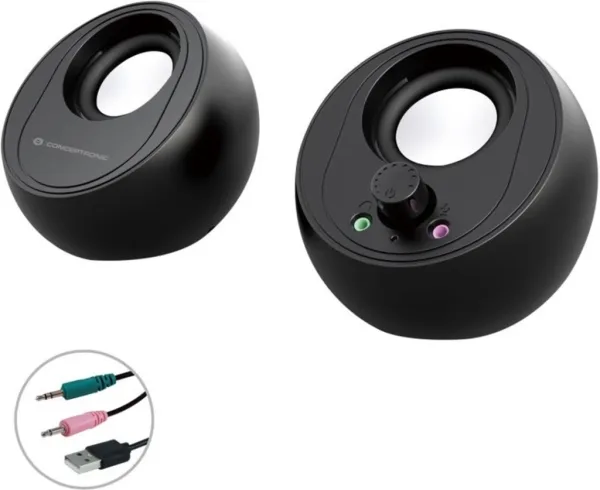 Altavoces conceptronic bjorn01b - 10w - negro