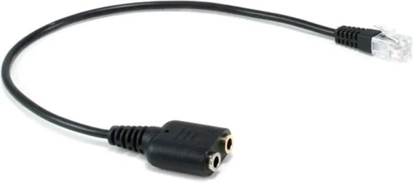 Cable rj9 a  2 x jack 3.5mm equip macho - hembra 0.25m