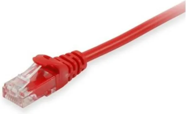 Cable de red equip latiguillo rj45 u - utp cat6a 0.5m rojo