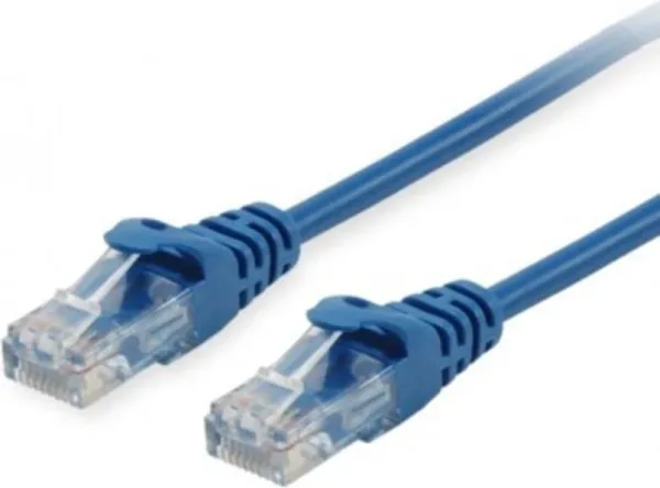 Cable de red equip latiguillo rj45 u - utp cat6a 0.5m azul
