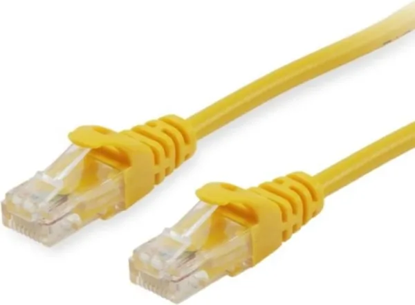 Cable de red equip latiguillo rj45 u - utp cat6a 0.5m amarillo