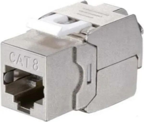 Kit 8 uds equip conector hembra rj45 ftp cat 8.1 panel keystone