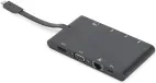 CONVERSOR HUB DIGITUS USB C 9 PUERTOS 2X VIDEO 2x USB-C 2x USB3.0 RJ45 2x SD/MMC