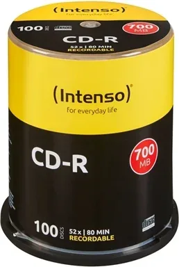 Intenso CD-R 700MB/80min tubo 100 unidades