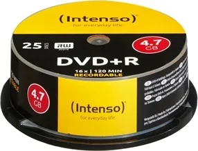 Intenso DVD+R 4.7GB 16x Tarrina 25Uds