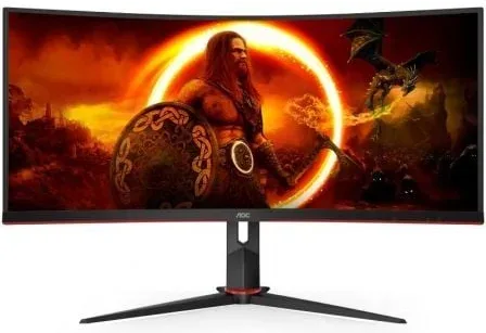 Monitor Gaming Ultrapanorámico Curvo AOC CU34G2XP/BK 34"/ WQHD/ 1ms/ 180Hz/ VA/ Negro