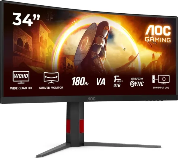 MONITOR GAMING AOC CURVO WQHD 180Hz CU34G4