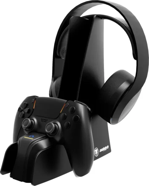 Soporte de Carga Snakebyte para Gamepad Ps5 y Auriculares Dual Charge Negro