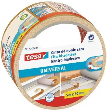 Cinta Adhesiva Universal Doble Cara Especial Moquetas 50Mm.x5M. Tesa 56170-00007-11