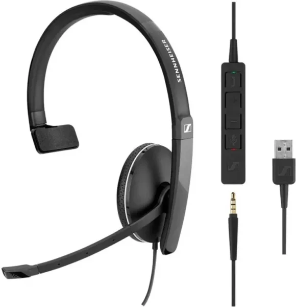 Auriculares epos sennheiser sc 135 jack 3.5mm USB microfono negro