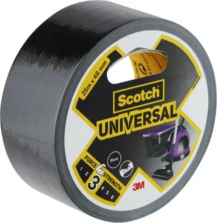 Rollo Cinta Americana Universal 2904 Negro 48Mm X 25M Scotch 7100205219