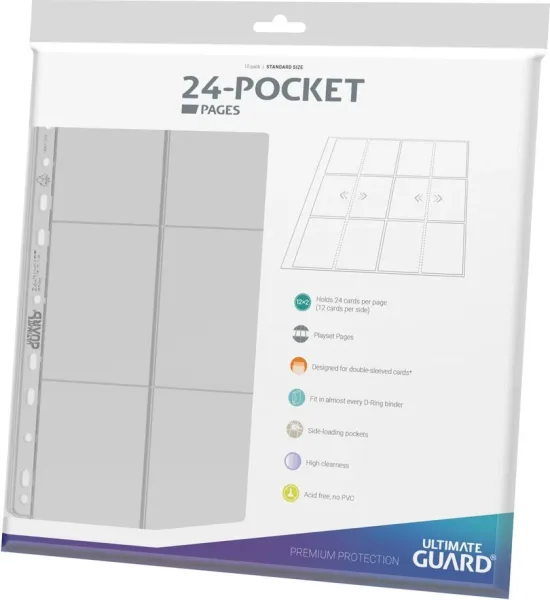 Carpeta transparente ultimate guard de 24 bolsillos y cuatro filas de páginas - carga lateral (10)