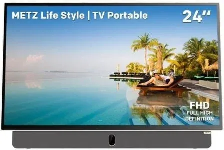 Televisor Portable Metz 24MPE7000Z 24"/ Full HD/ Smart TV/ WiFi