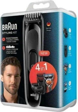 Cortapelos Braun SK3000/ con Batería/ 4 Accesorios