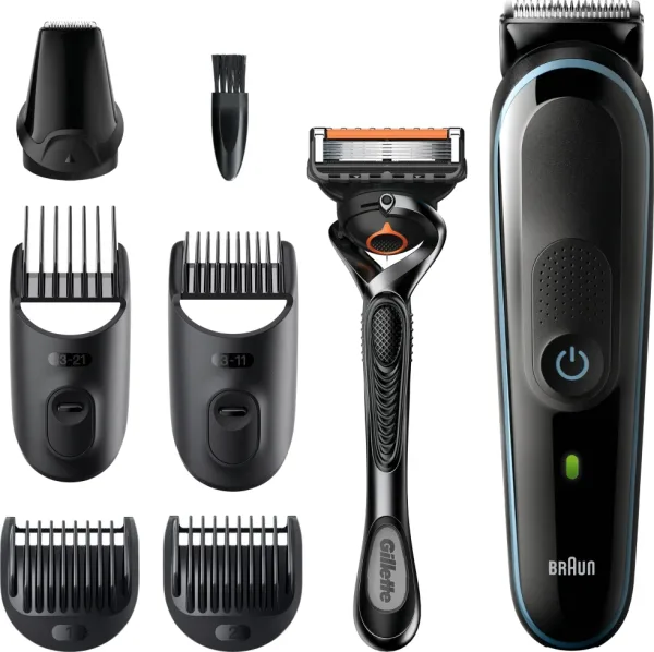 Braun All-in-one MGK5345 depiladora para la barba Batería 2,1 cm Negro, Azul