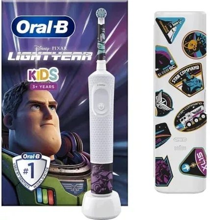 Cepillo Dental Oral-B Vitality Kids Lightyear/ Incluye Funda y 4 Pegatinas Temáticas