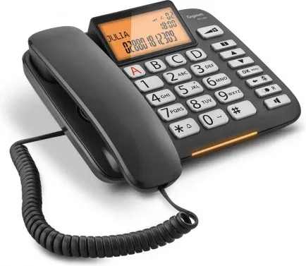 Gigaset DL 580 teléfono Teléfono analógico Negro Identificador de llamadas