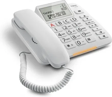 Gigaset DL380 Teléfono analógico Blanco Identificador de llamadas