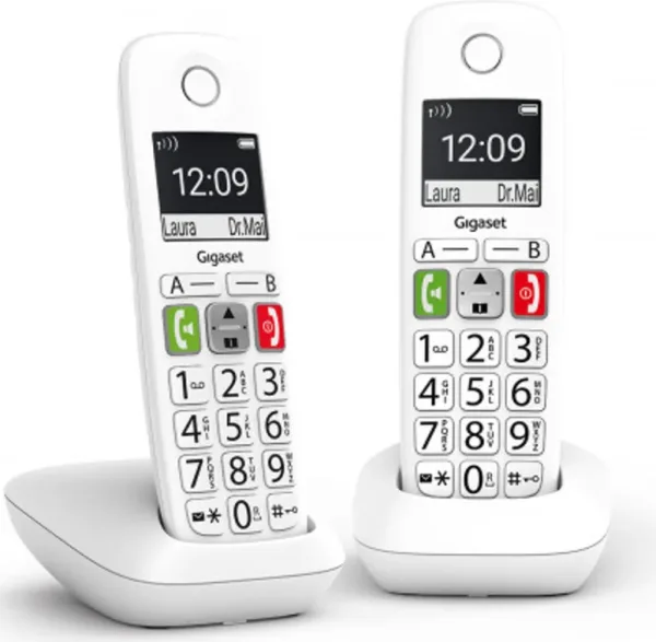 Teléfono Inalámbrico Gigaset E290/ Pack DUO/ Blanco