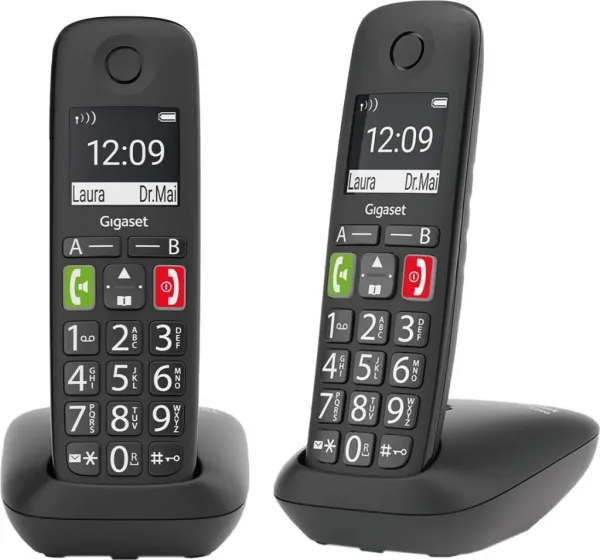Gigaset E290 Inalámbrico DECT Duo Negro