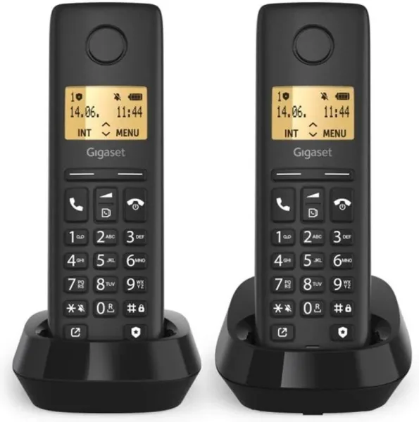 Gigaset Basic 100 Inalámbrico DECT Negro Duo