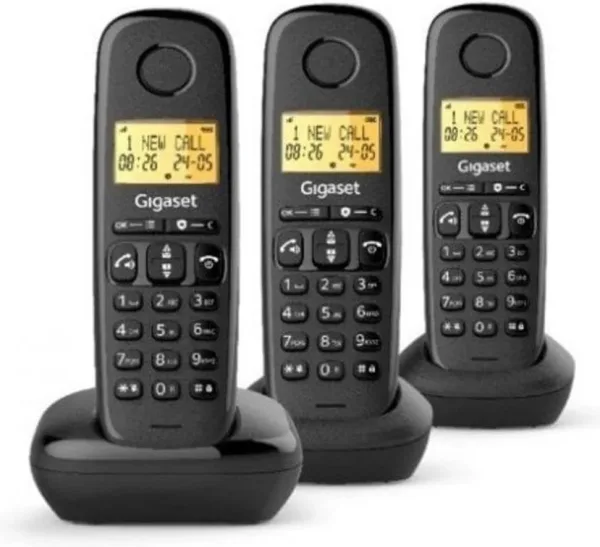 Gigaset Basic 100 Inalámbrico DECT Negro Trio