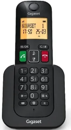 Teléfono Inalámbrico Gigaset Elemental 400/ Negro