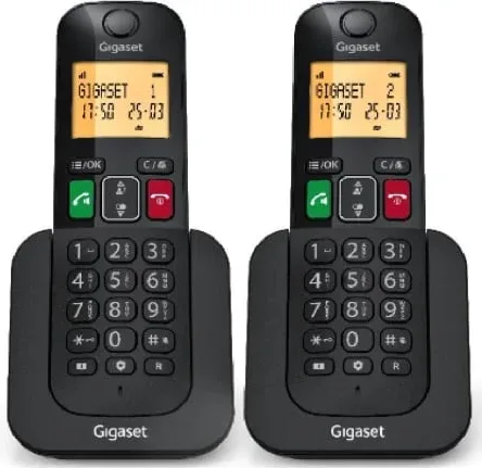 Teléfono Inalámbrico Gigaset Elemental 400 DUO/ Negro