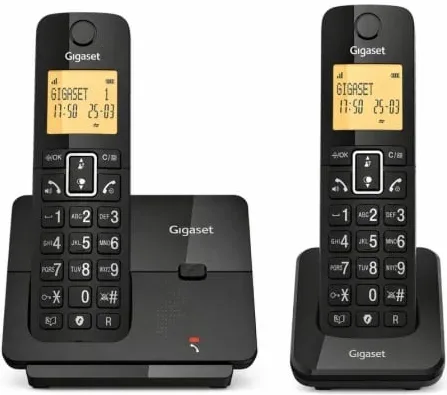 Teléfono Inalámbrico Gigaset Essential 300 DUO/ Negro