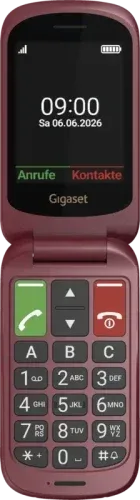 Gigaset GL40 7,11 cm (2.8") 88 g Rojo Teléfono para personas mayores