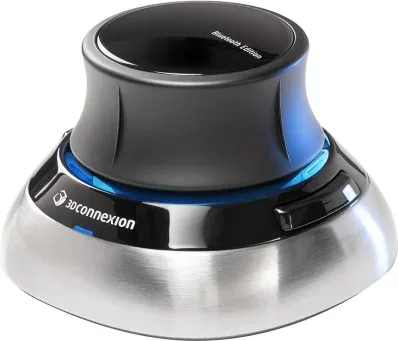 3Dconnexion SpaceMouse ratón Oficina RF Wireless + Bluetooth + USB Type-A 6DoF