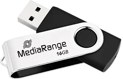 Pendrive 16GB USB 2.0 Mediarange Silver-Black